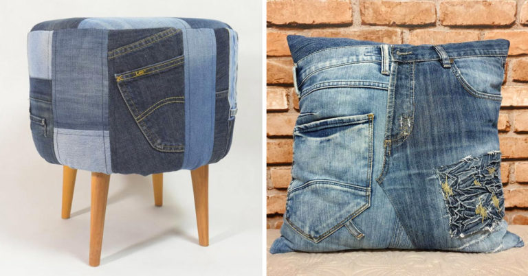 couturière d'ameublement, recycler vos jeans en coussin